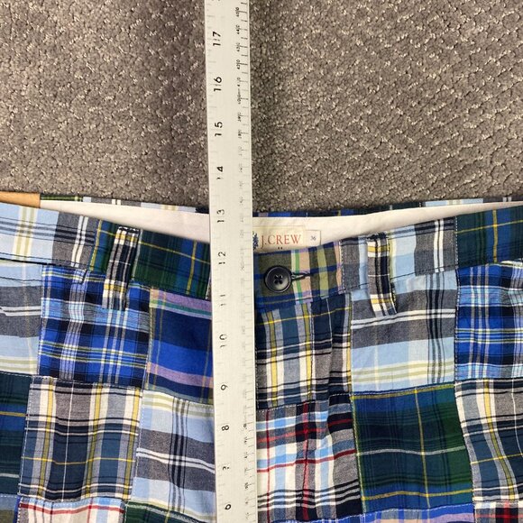 J. CREW Shorts Men's 36 Gramercy Patchwork Madras Plaid Cotton NWT - Picture 9 of 12
